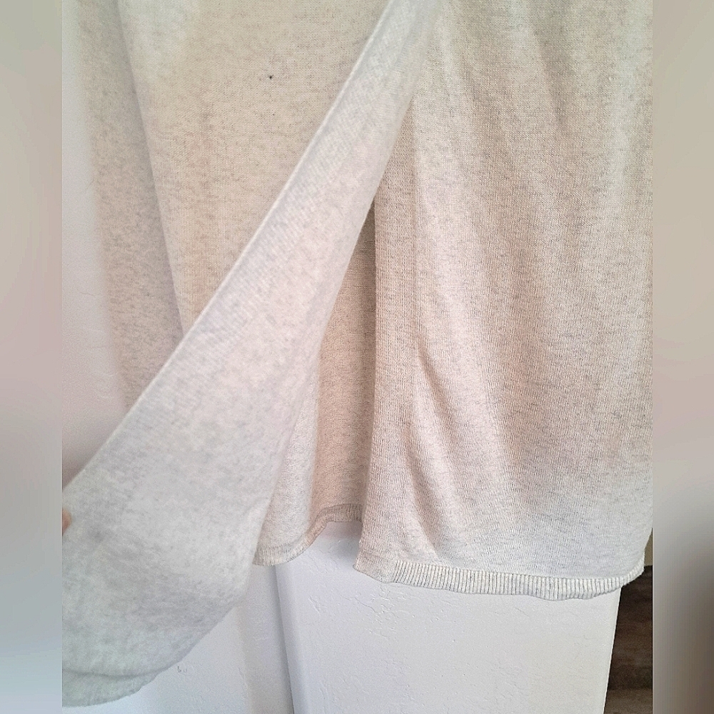 RACHEL Rachel Roy Cream Relaxed Fit Elegant Embellished Chic Sweater Size Small - Picture 6 of 13